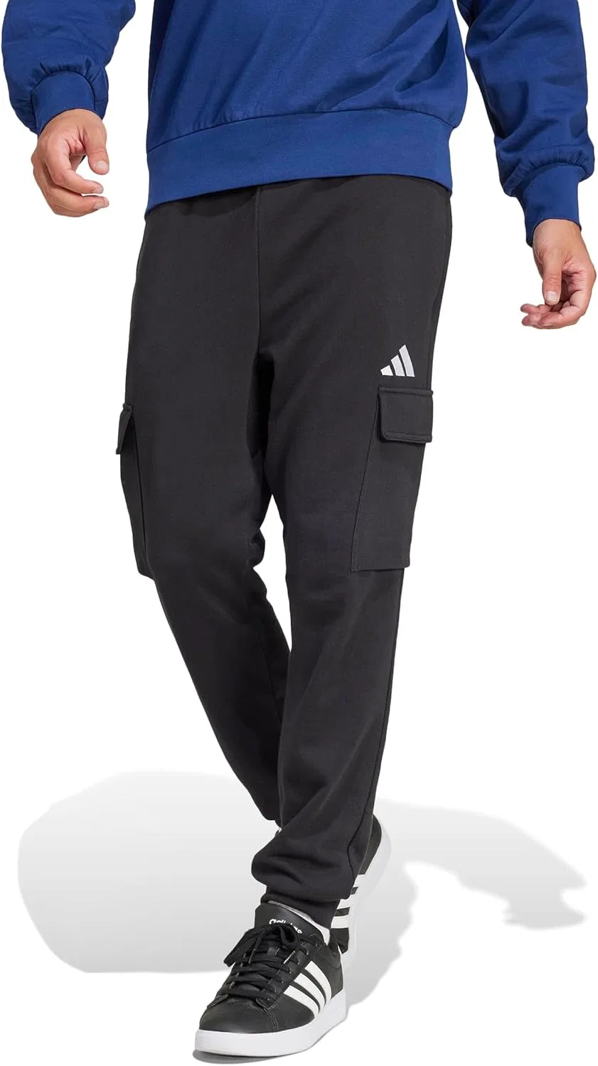 Мужские спортивные брюки adidas Essentials Feelcozy из французской махровой ткани с отворотами — фото 3
