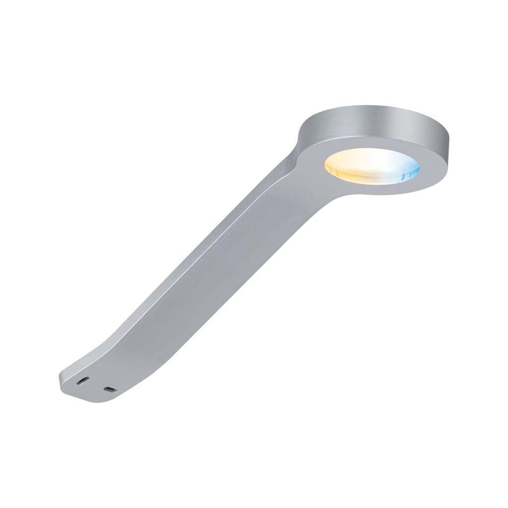 

Мебельный светильник Paulmann Clever Connect Tunable White 2W 100 lm 2700- 6500 K теплый белый-дневной белый ВxШxГ 35x70x245 мм Spot Mike хром/матовый 12V, серебро
