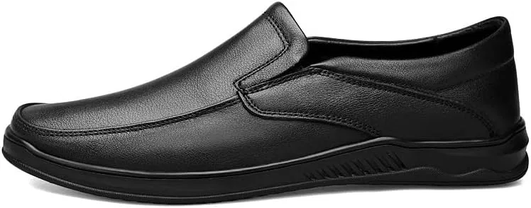 Лоферы кожаные мужские Loafers Shoe Leather, Black SayfuR — фото 3