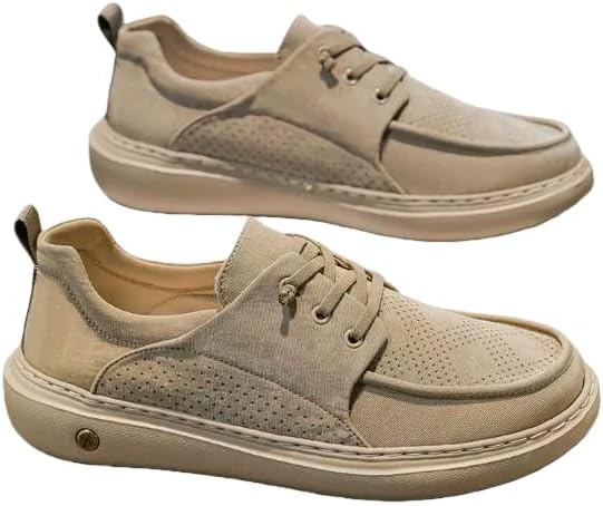 

Мужские повседневные туфли без шнурков, модные кроссовки, сетчатые теннисные ходовые обувь, удобные, дышащие, легкие, противоскользящие Hhhchpm, хаки