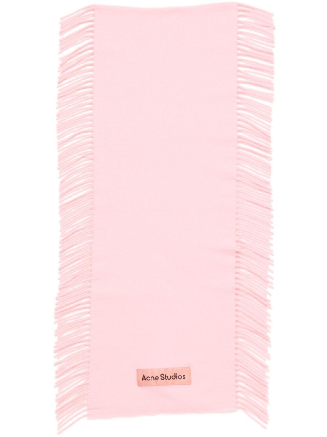 

Шерстяной шарф с бахромой Acne Studios, розовый