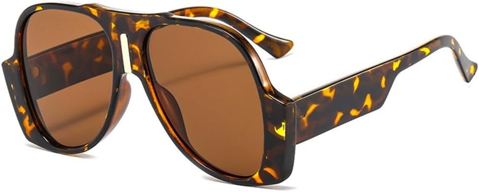 

Уникальные солнцезащитные очки для мужчин и женщин, винтажные, роскошные, большие, с защитой от УФ-излучения UV400, увеличенного размера, женские TYUVIVO, Leopard Brown