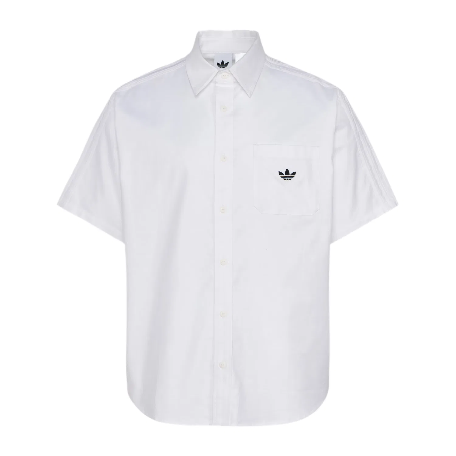 Рубашка мужская Bright White, отложной воротник, умеренная посадка Adidas Originals