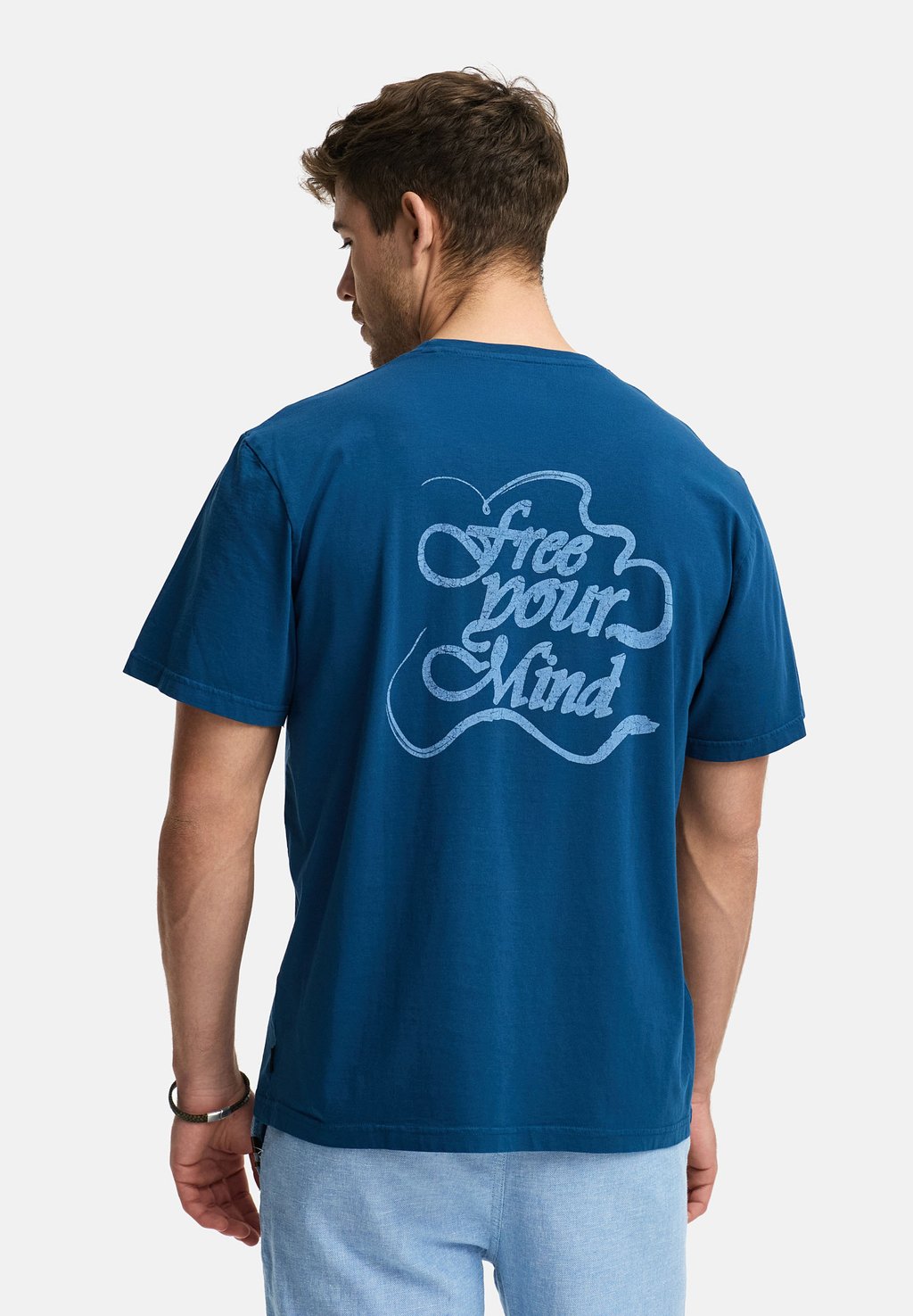 

Футболка с принтом INBLANK INDICODE JEANS, цвет Teal
