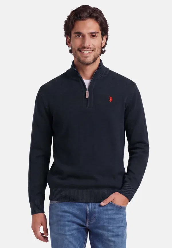 Джемпер U.S. Polo Assn. Uslogaan, черно-красный