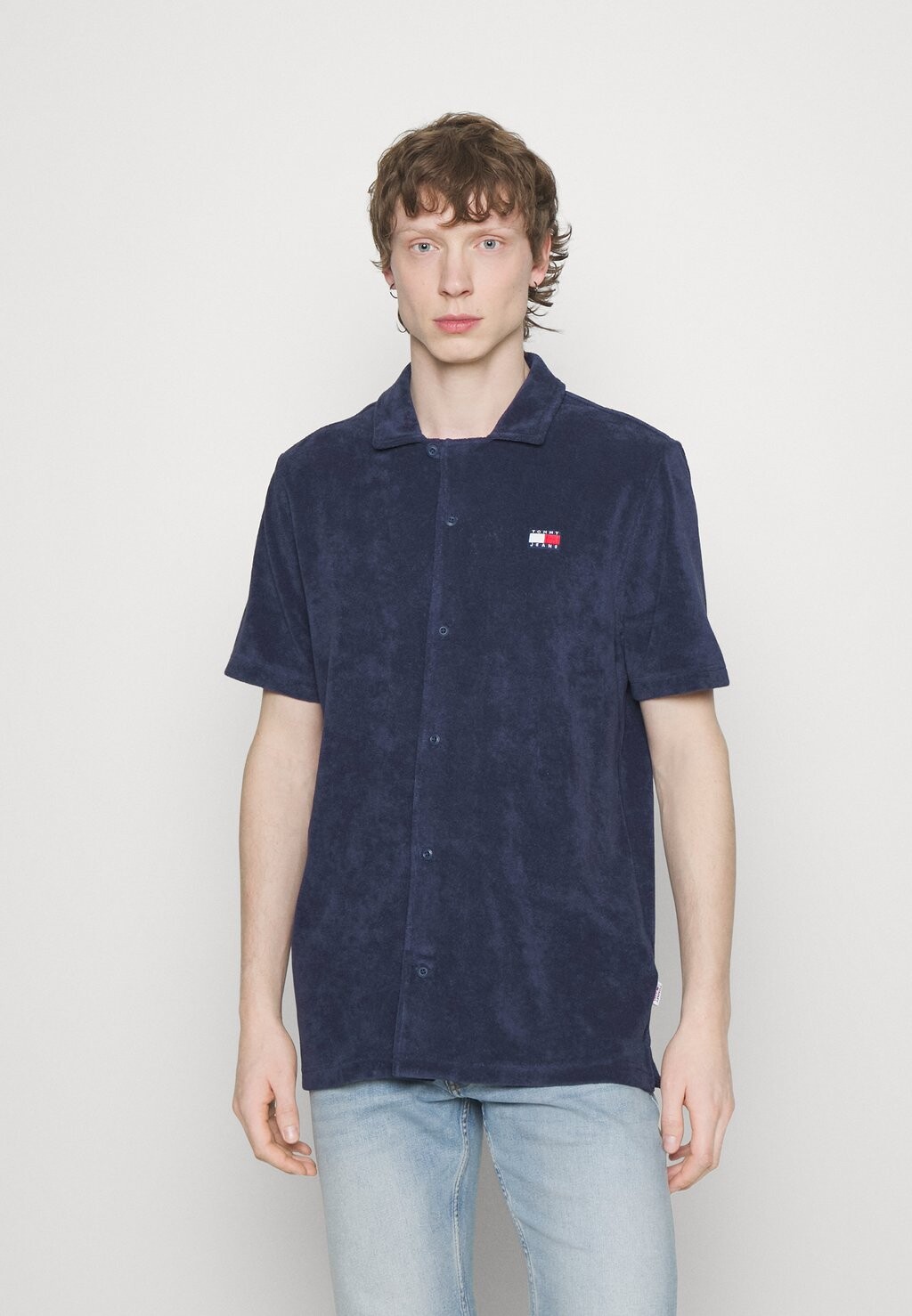 

Рубашка Towelling Shirt Tommy Jeans, цвет twilight navy