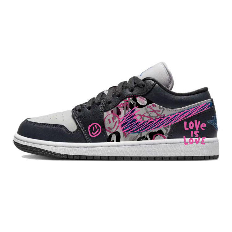 

Баскетбольные кроссовки Air 1 Vintage Unisex Low-Touch Pink Jordan, черный