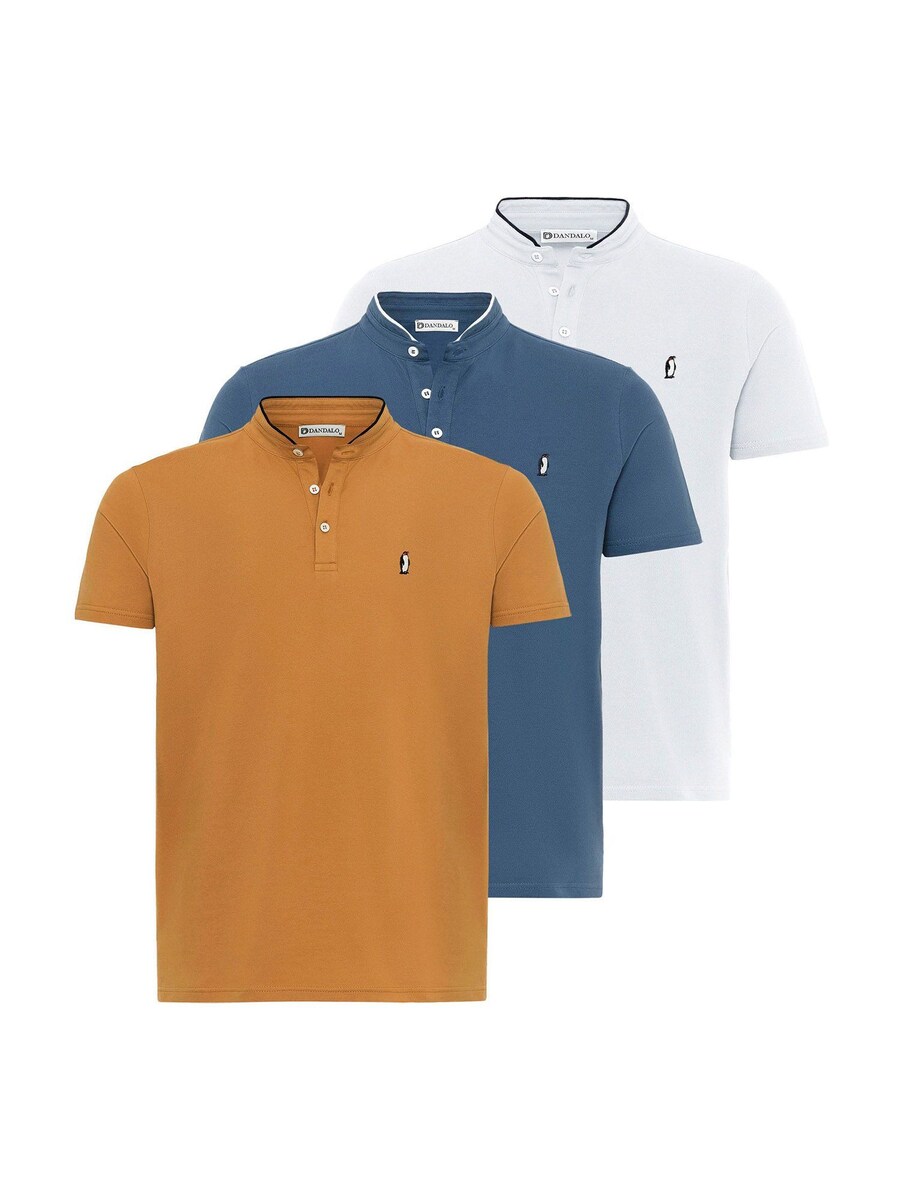

Рубашка Dandalo Lecco, цвет Camel/Dusty blue/White
