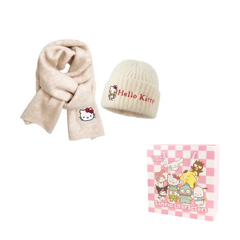 

Sanrio Вязаный шарф Hello Kitty унисекс, Hello Kitty Knit Scarf+Hats & Caps
