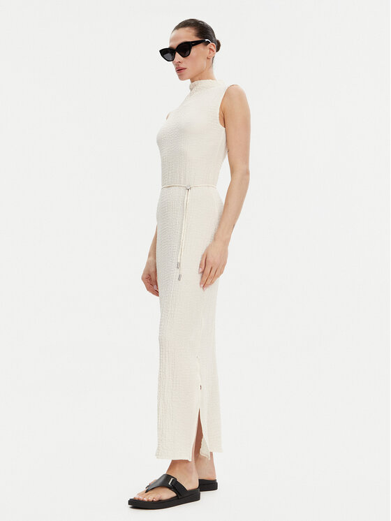 Летнее платье облегающего кроя K20K208304 Calvin Klein, экрю — фото 2