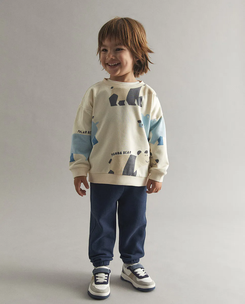 

Джоггеры из гладкого пике Sfera, темно-синий