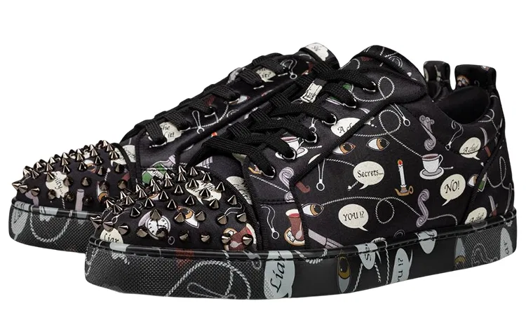 Кроссовки кожаные Christian Louboutin Louis Junior 1.0 Black — фото 3
