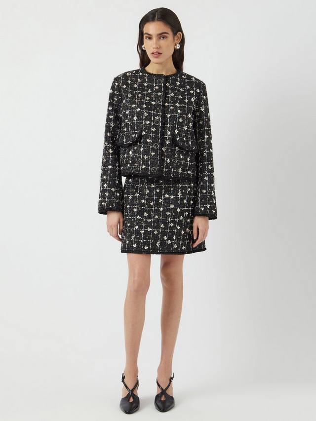 

Мини-юбка Valends Tweed YAS, Black/White