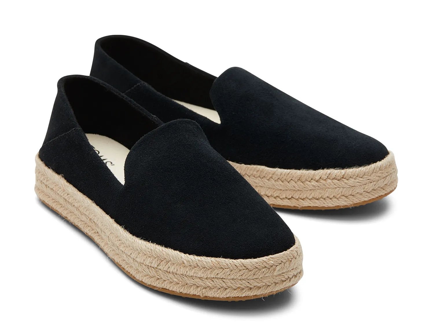 Слипоны TOMS Carolina Platform Espadrille Slip-On - Women's, черный — фото 2