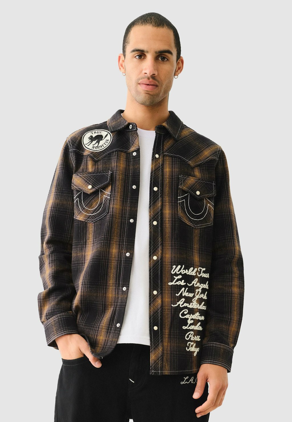 

Рубашка KARO BIG T WESTERN True Religion, цвет Caramel Plaid