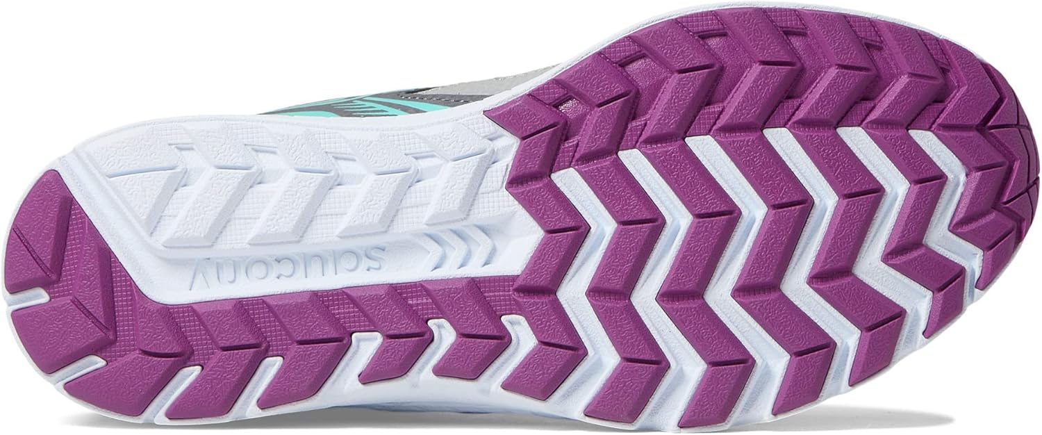 Кроссовки Saucony, серый/бирюзовый/малиновый — фото 4