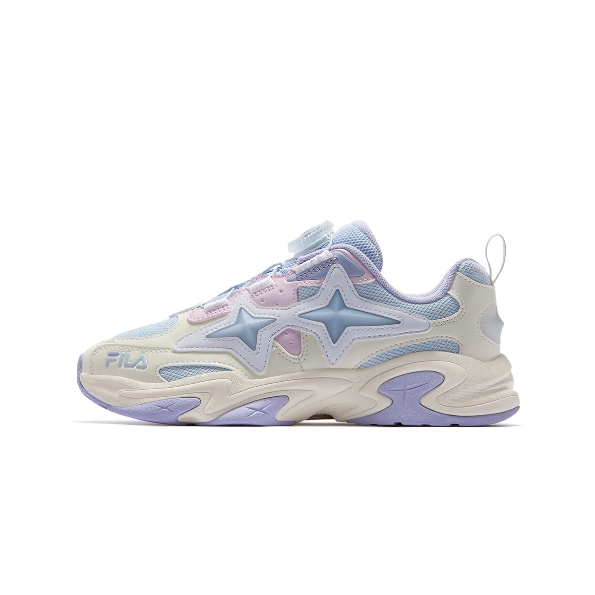 Детские кроссовки Heritage FHT низкие дышащие износостойкие FILA KIDS, F-LA Milk White/Pure Gray Blue — фото 3