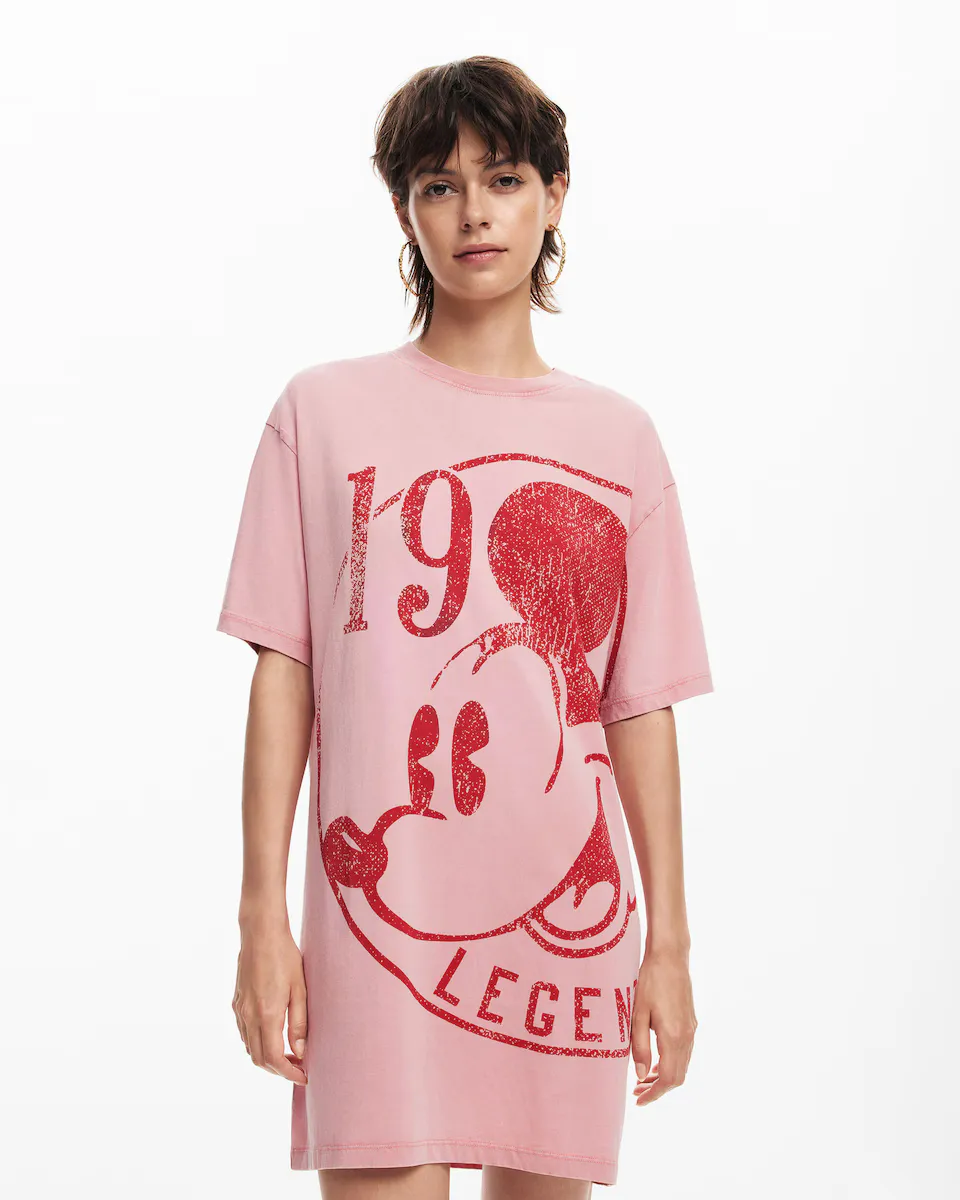 

Короткое платье Mickey с короткими рукавами Desigual, розовый