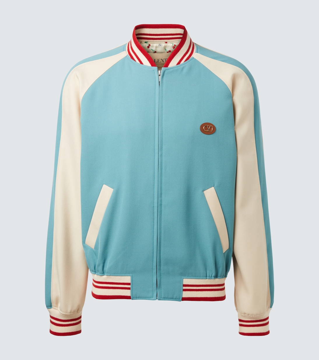 

Варсити из натуральной шерсти Logo Valentino, Blue Lake/Burro