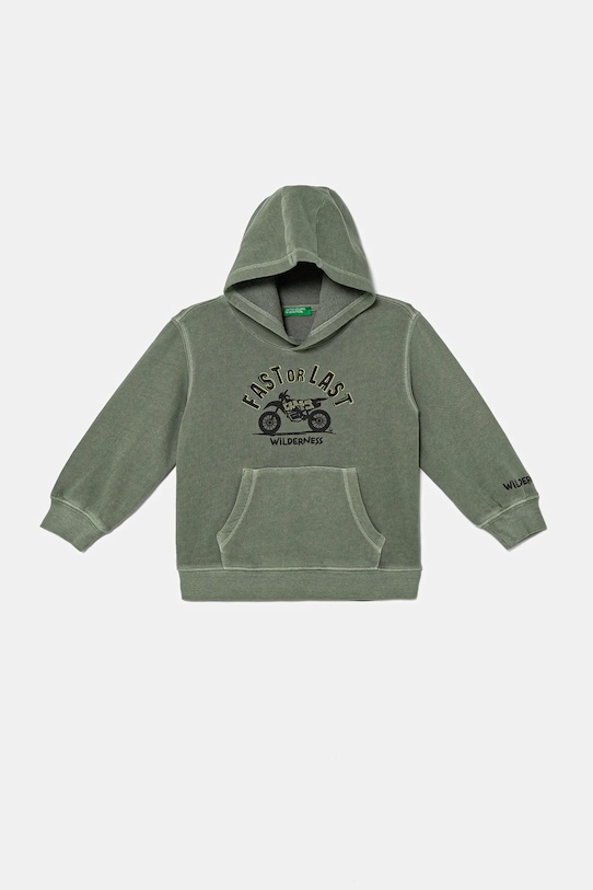 

Детская хлопковая толстовка United Colors Of Benetton, зеленый