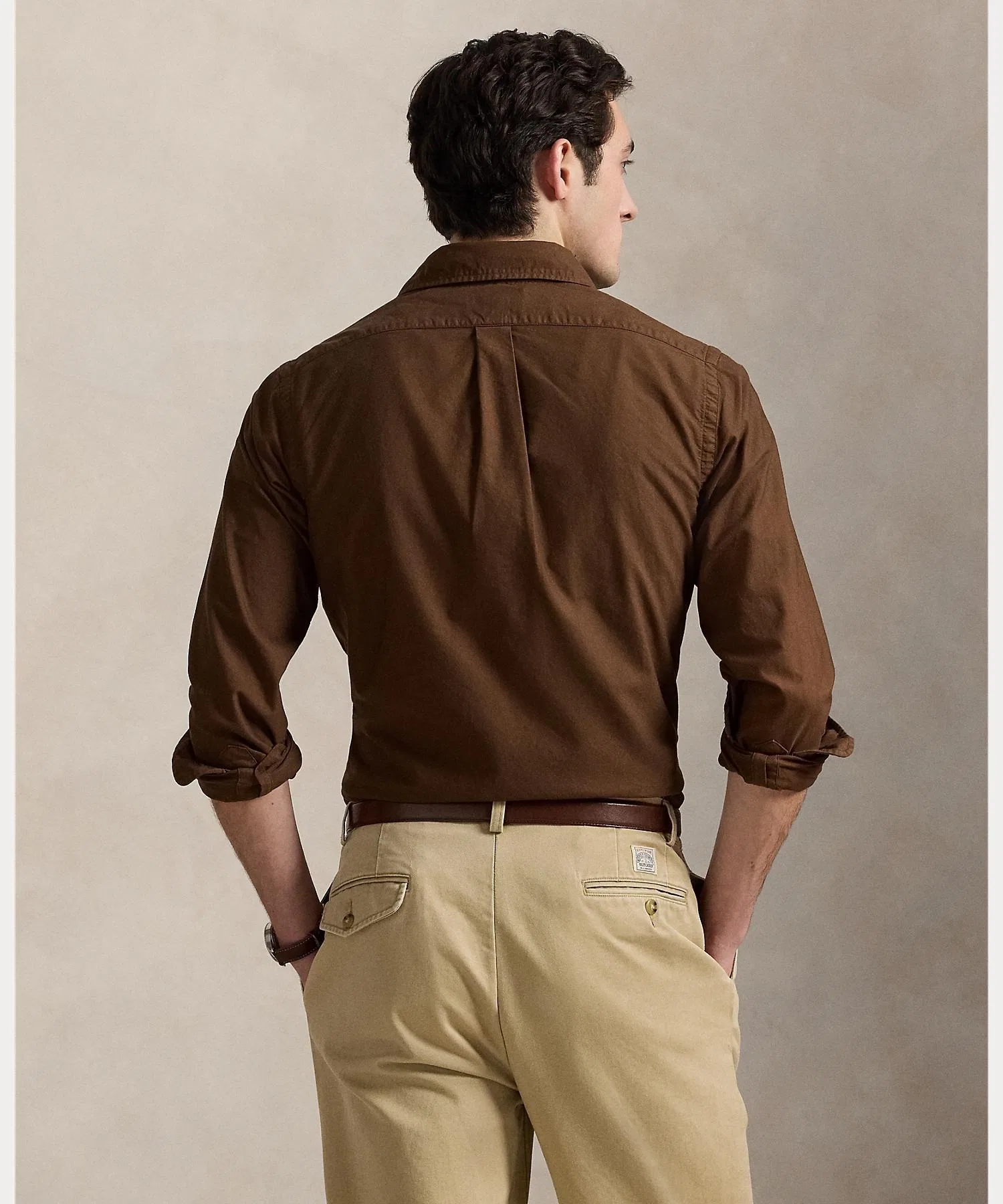 Мужская рубашка Polo Ralph Lauren классического кроя с пуговицами — фото 4