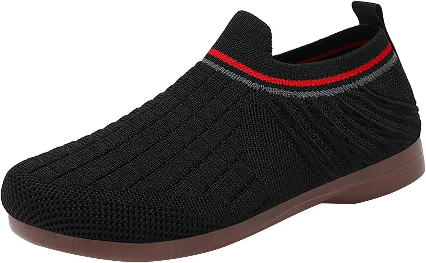Мужские повседневные туфли без шнурков, летние, из клетчатой ткани, мягкие прогулочные туфли с цветочным рисунком, современная мужская обувь Generisch, черный