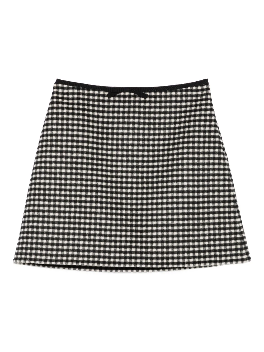 

Юбка мини в клетку гингем Valentino Garavani, черный