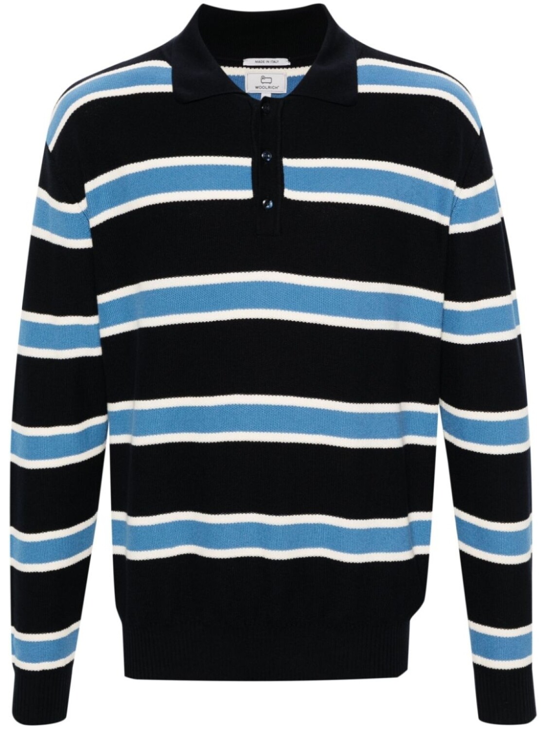 

Woolrich трикотажная рубашка поло Melton в полоску, синий