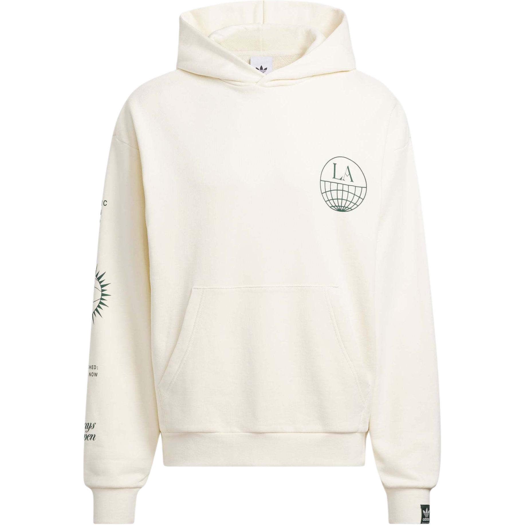 Футболка с принтом LA TO THE WORLD Adidas Originals унисекс цвета слоновой кости/лесной зелени — фото 2