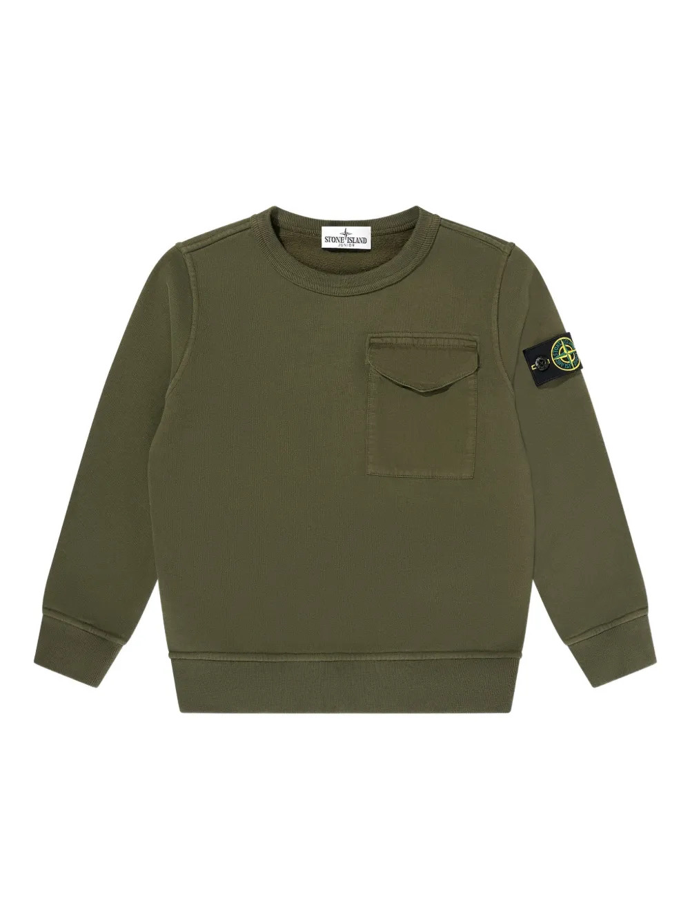 

Толстовка с накладным карманом Stone Island Junior, зеленый
