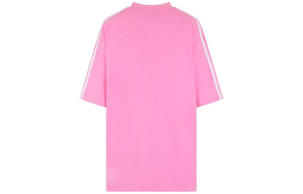Футболка x adidas medium fit t-shirt 'neon pink' Balenciaga, розовый — фото 2