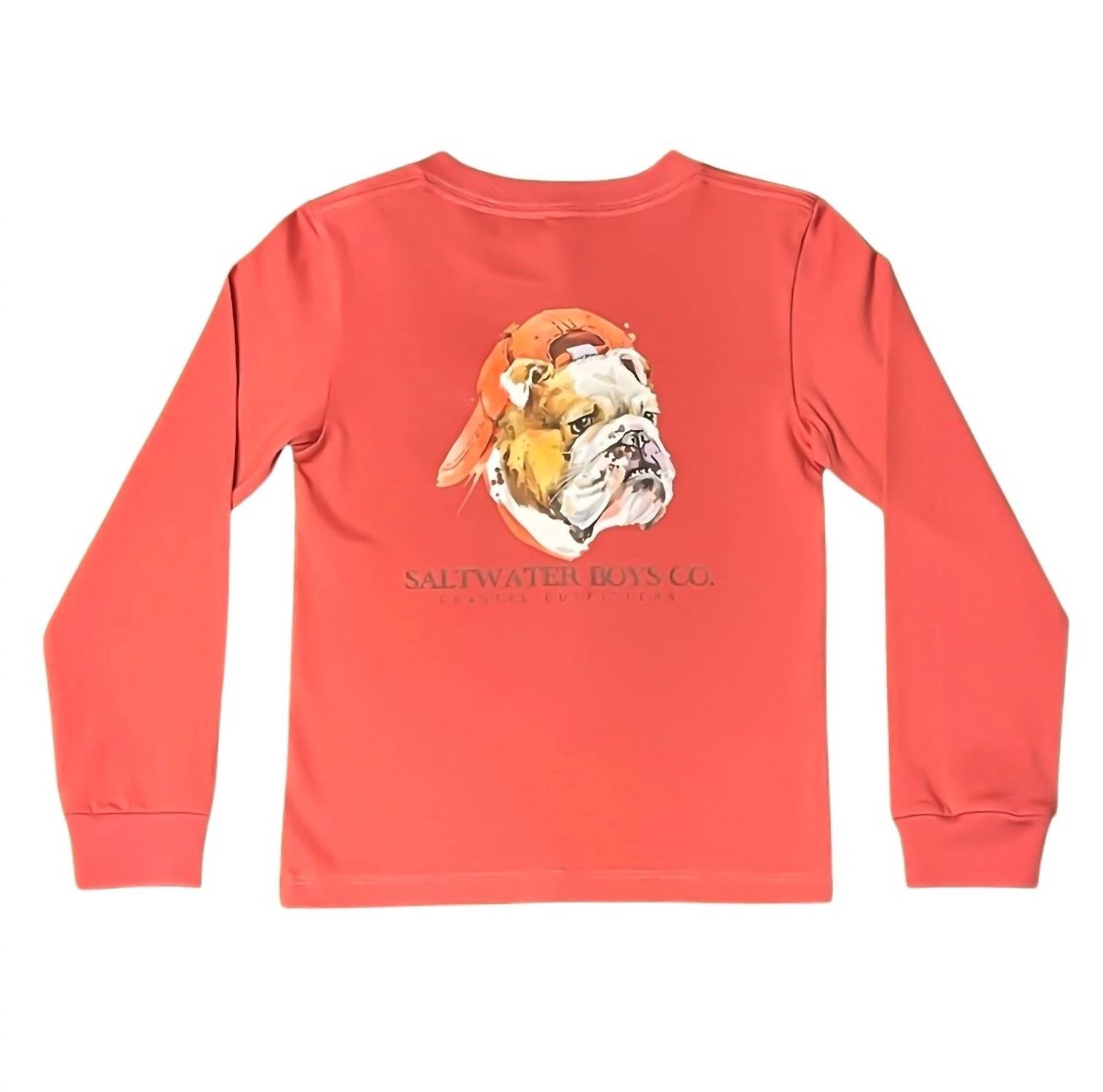 Футболка Bulldog розового цвета Saltwater Boys Co. — фото 2