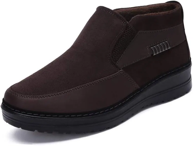 Мокасины мужские зимние Loafers Slip-Ons Brown Asifn