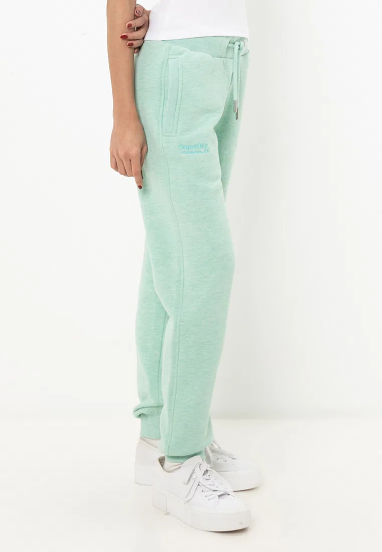 Спортивные брюки, логотип, Essential Superdry, зеленый
