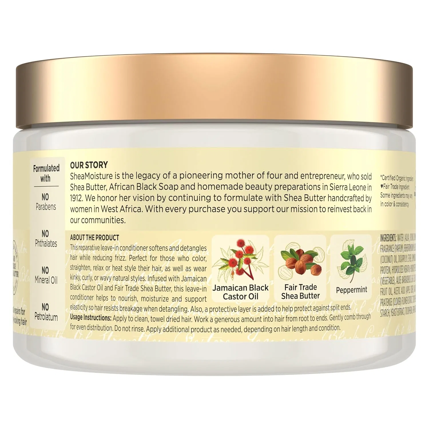 Несмываемый кондиционер Shea Moisture Jamaica Black Conditioner Leave-In, 313 мл Shea Moisture — фото 4