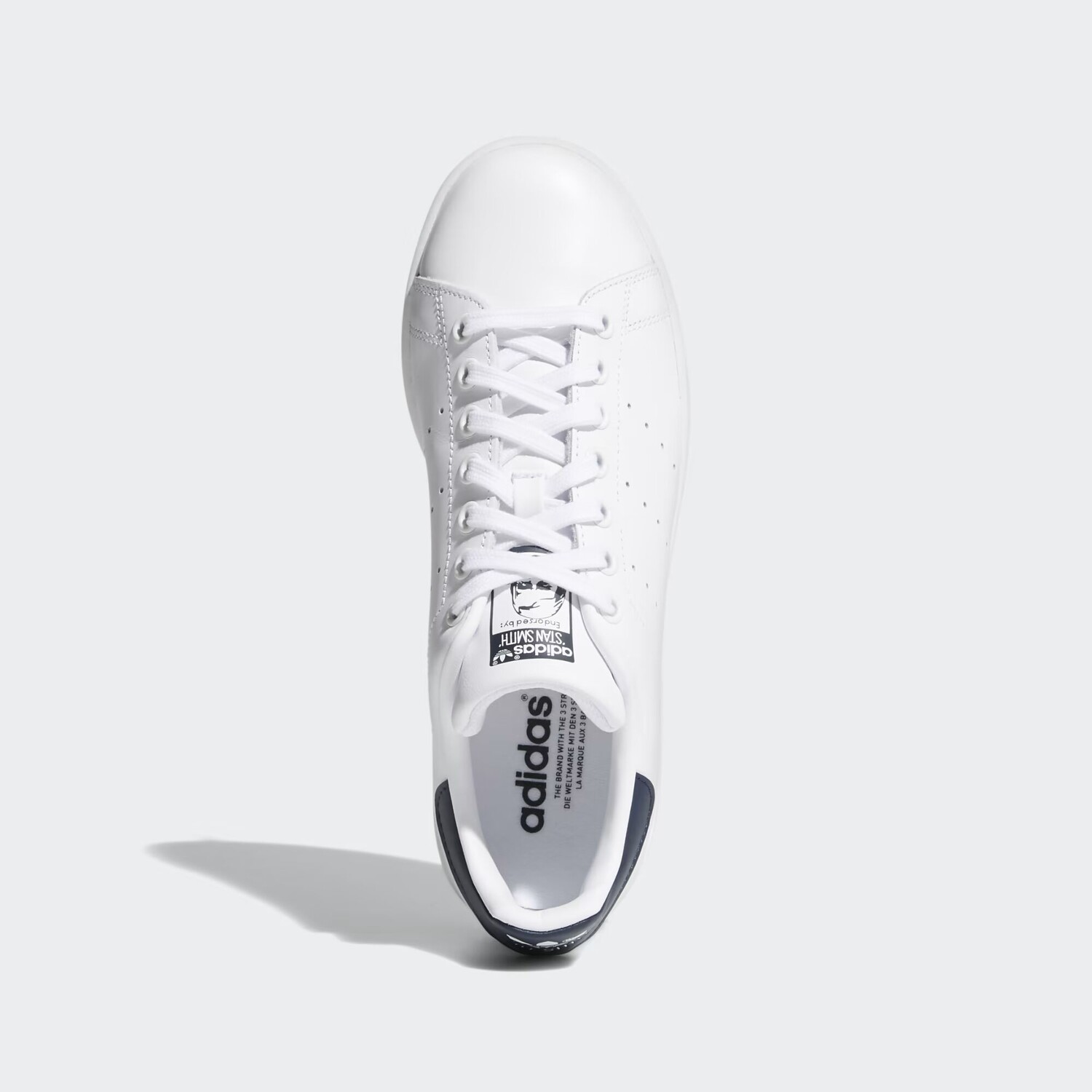 Кроссовки Stan Smith Adidas, цвет Cloud White/Cloud White/Collegiate Navy — фото 2