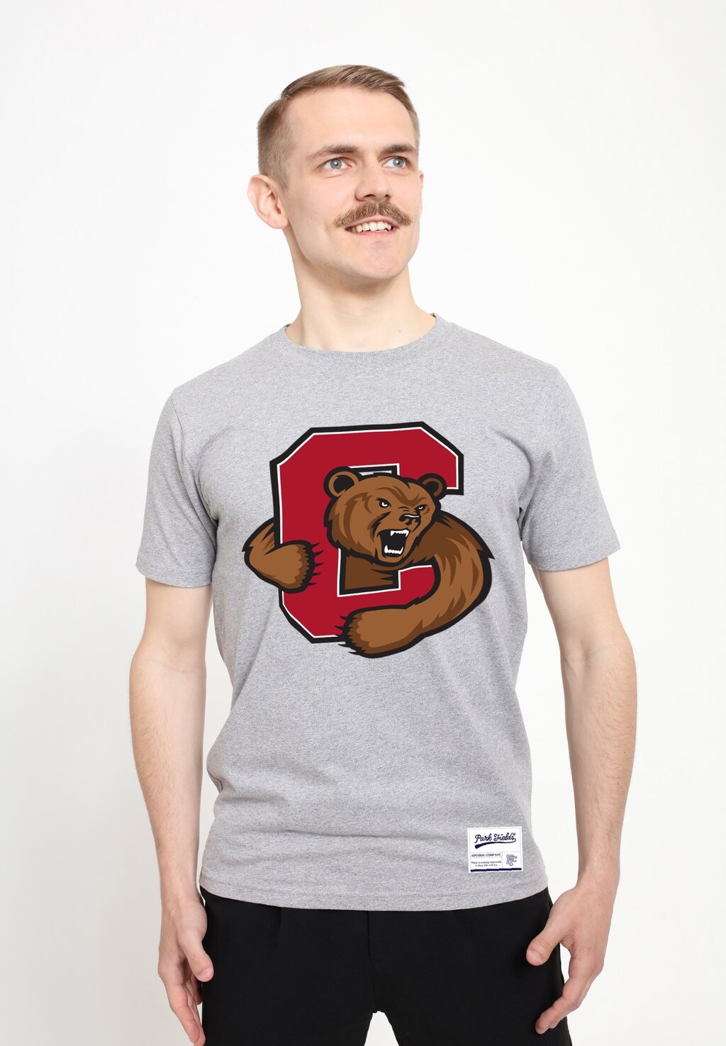 

Футболка с принтом PARK FIELDS CORNELL UNIVERSITY BEAR Henry Tiger, светло-серый