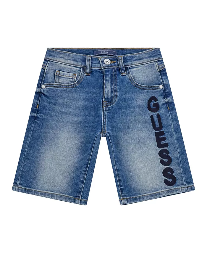 

Шорты из эластичного денима Big Boys GUESS, синий