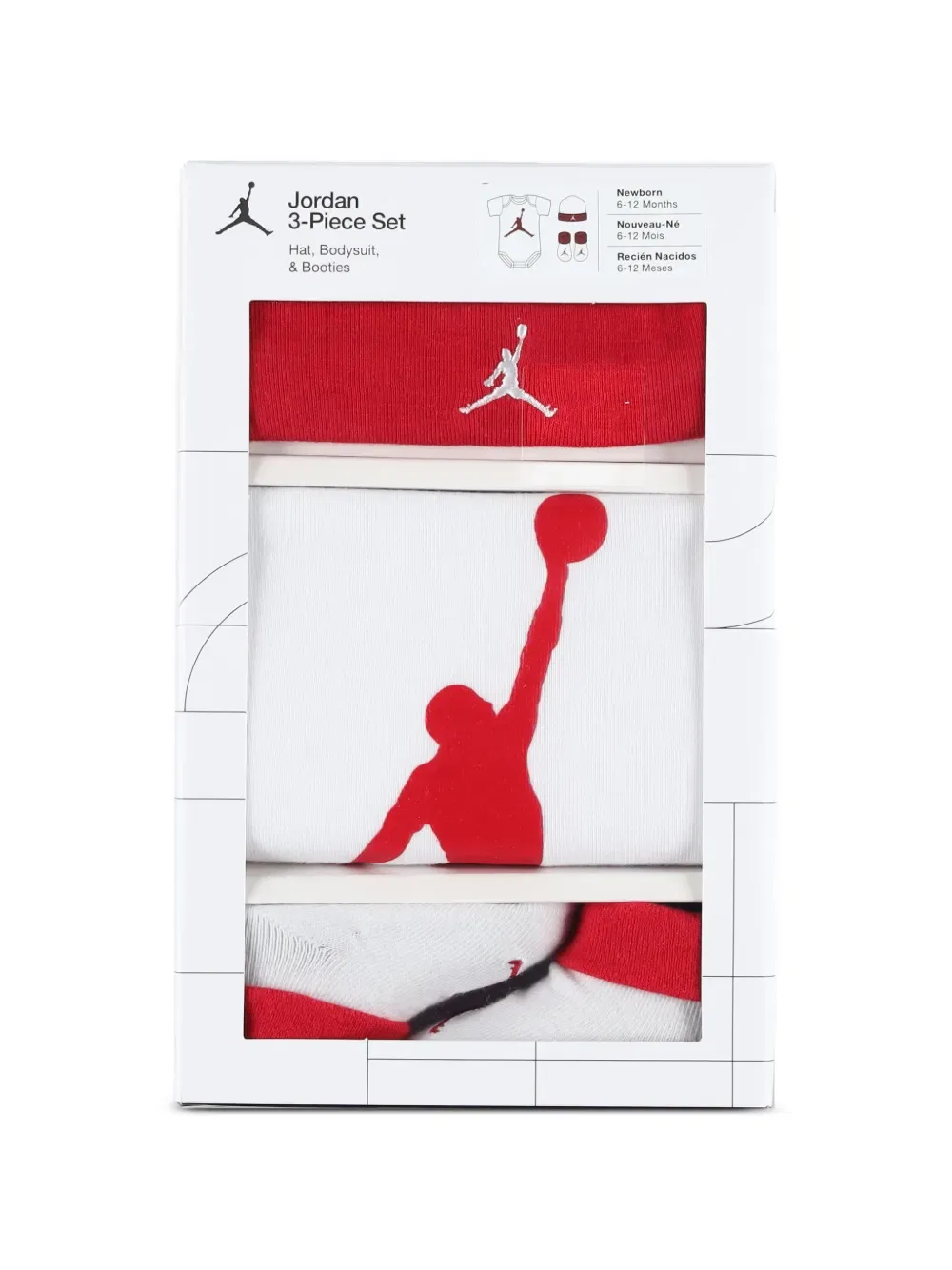 Комплект детского комбинезона с логотипом (три штуки) Jordan Kids, белый — фото 3