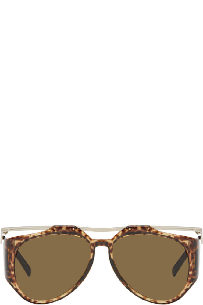 

Солнцезащитные очки Amelia SL M137 золотисто-коричневого цвета Saint Laurent