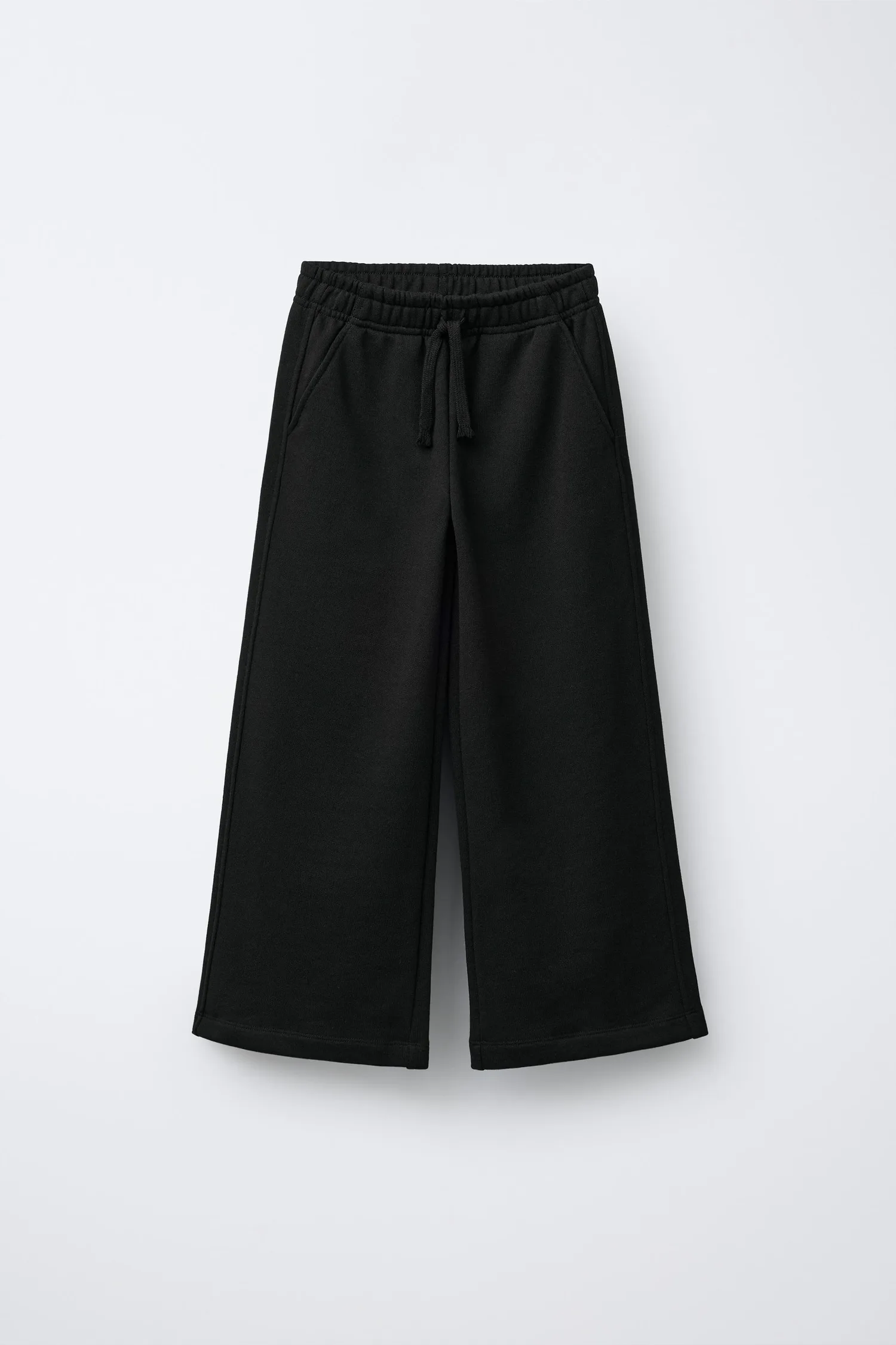 Широкие мягкие брюки со звездами Zara, черный
