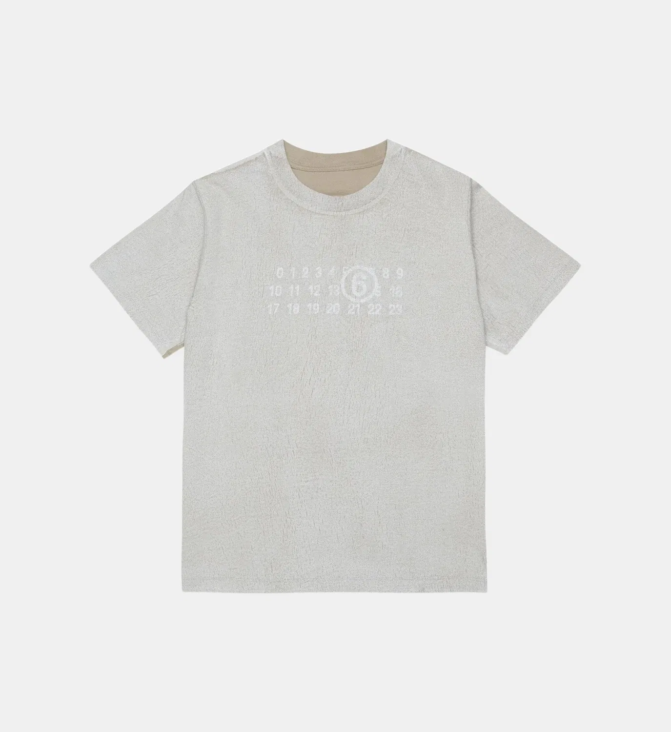 Футболка с логотипом Mm6 Maison Margiela, бежевый