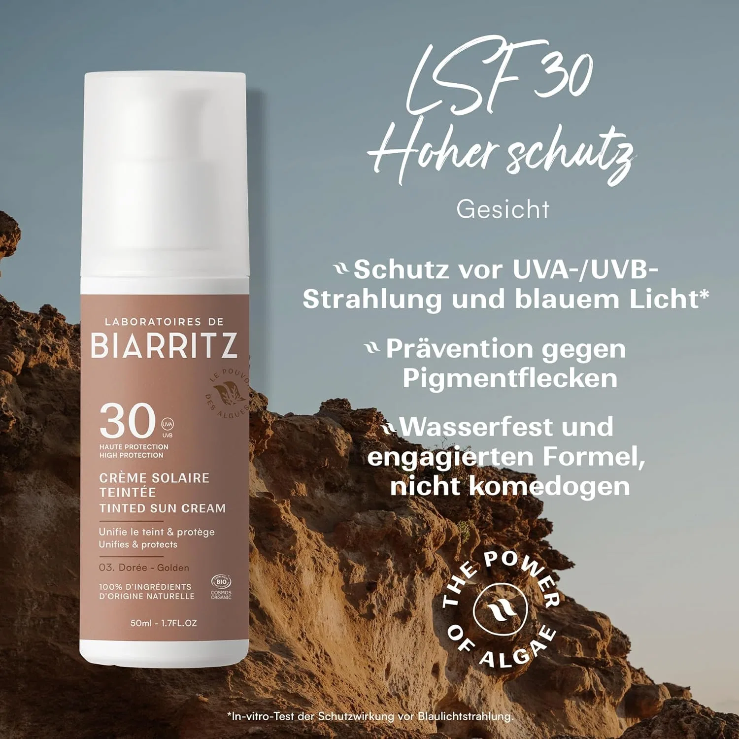 Тонирующий солнцезащитный крем для лица Laboratoires de Biarritz SPF30 Laboratoires De Biarritz — фото 2