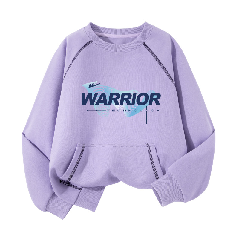 

Детский свитшот с круглым вырезом Moderate WARRIOR, светло-фиолетовый/h technology line