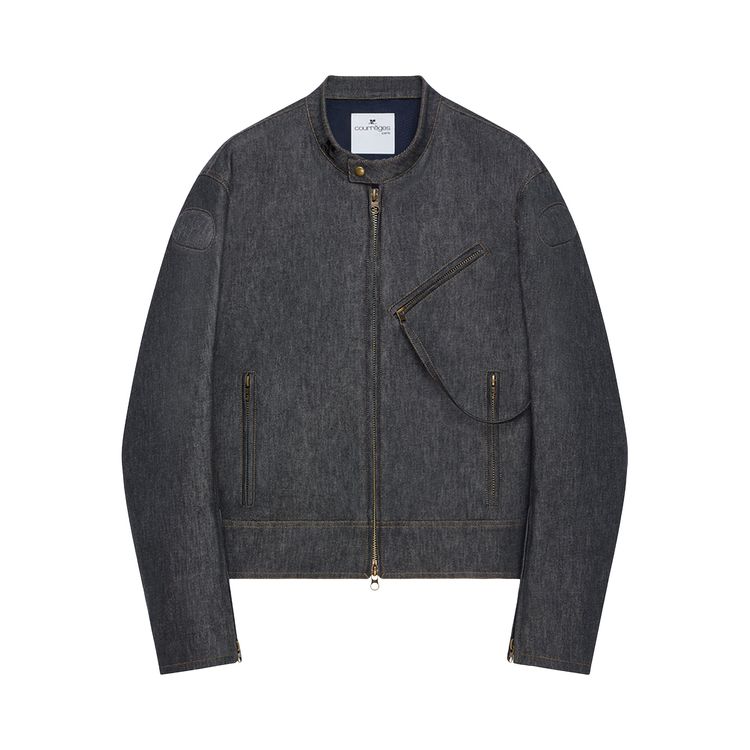 

Куртка Courrèges Scuba Denim Bomber Jacket 'Dark Heather Grey', серый