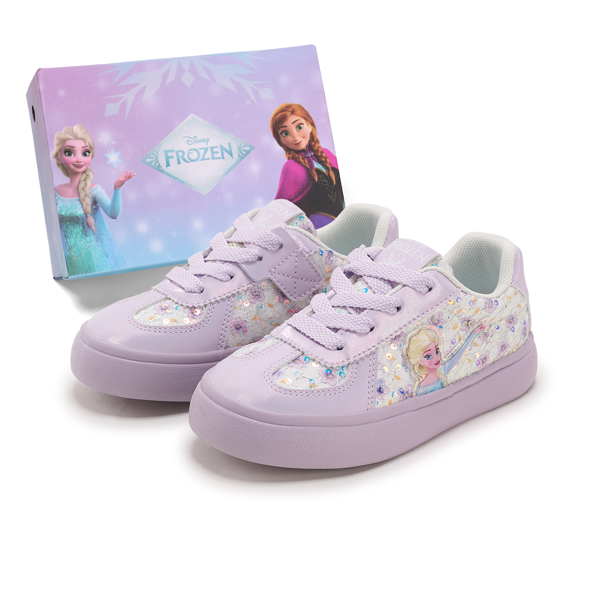 

Детские кроссовки для скейтбординга серии Frozen с нескользящей подошвой, амортизирующей и износостойкой подошвой Disney, фиолетовый