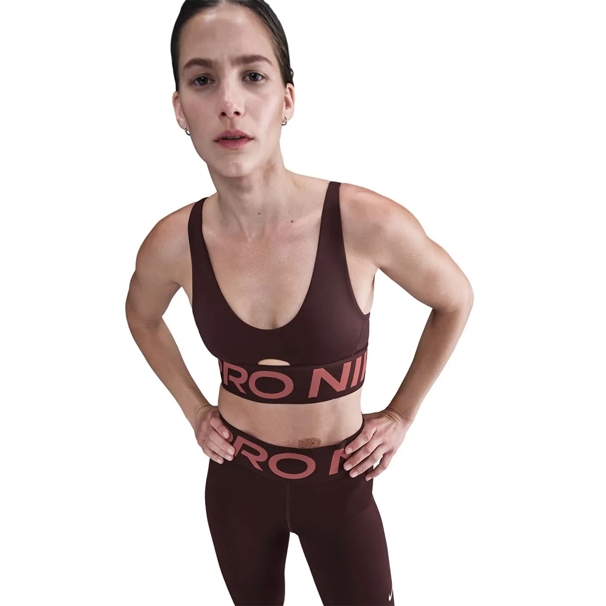 Топ для женщин Pro Indy Plunge Nike, красный — фото 3
