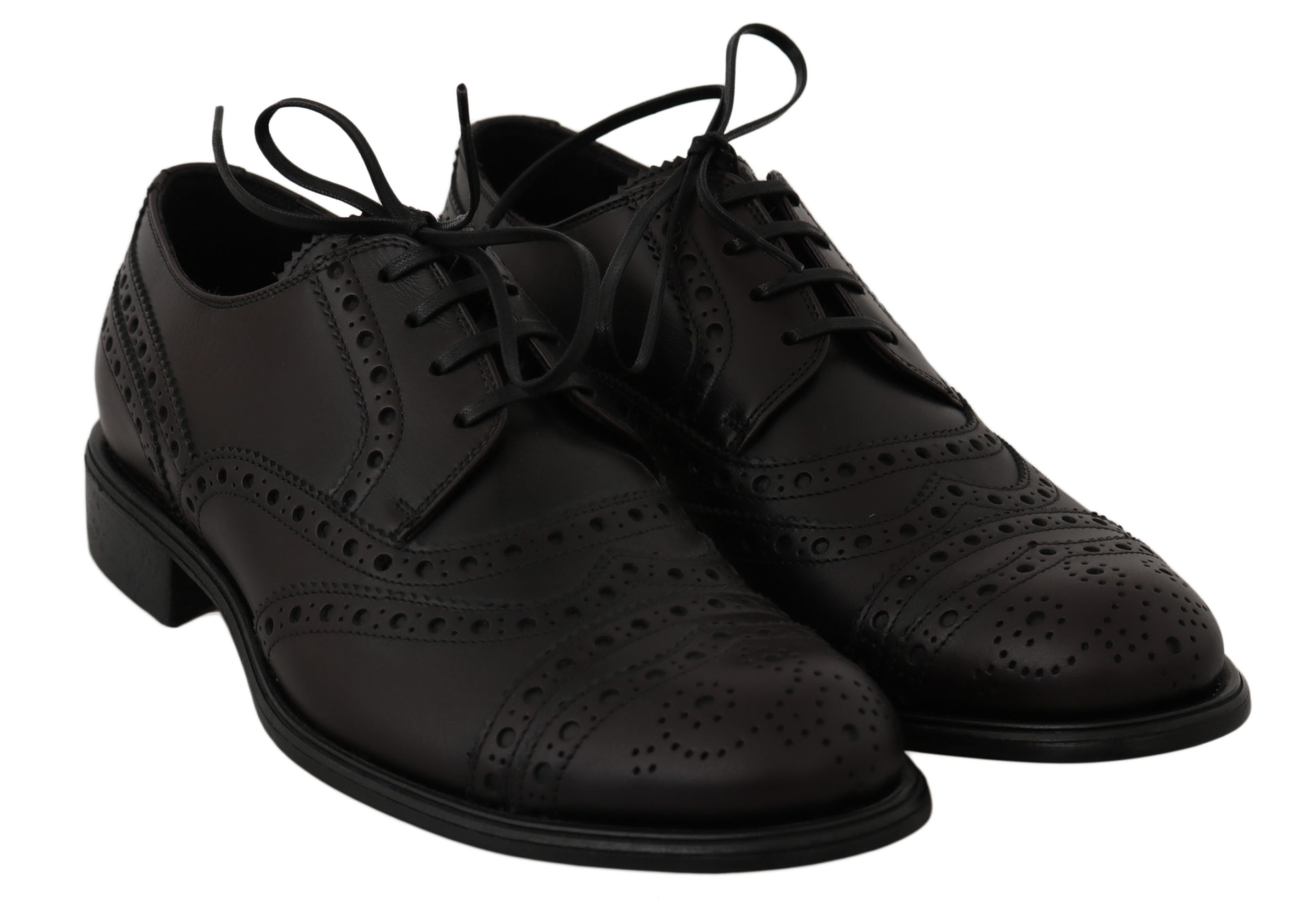Элегантные туфли-дерби бордо Wingtip Dolce & Gabbana, бордовый — фото 3