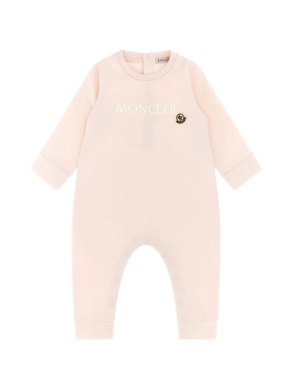 

Комбинезон с вышитым логотипом Moncler Enfant, розовый