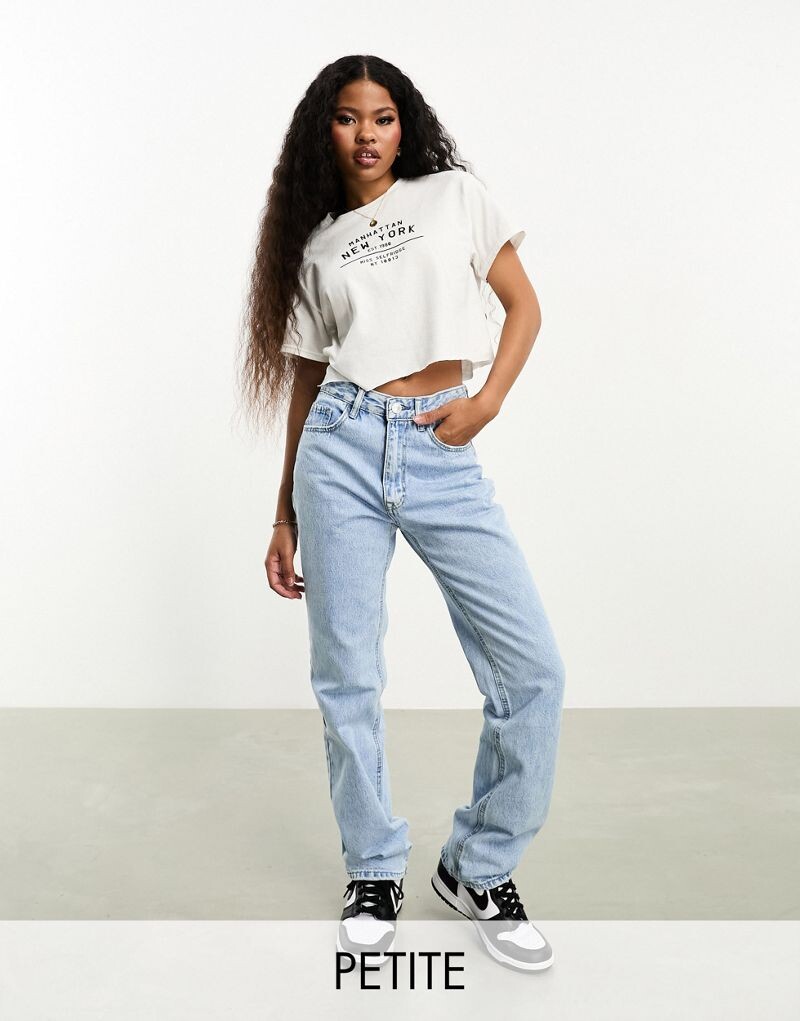 

Светлые джинсы прямого кроя Stradivarius Petite STR